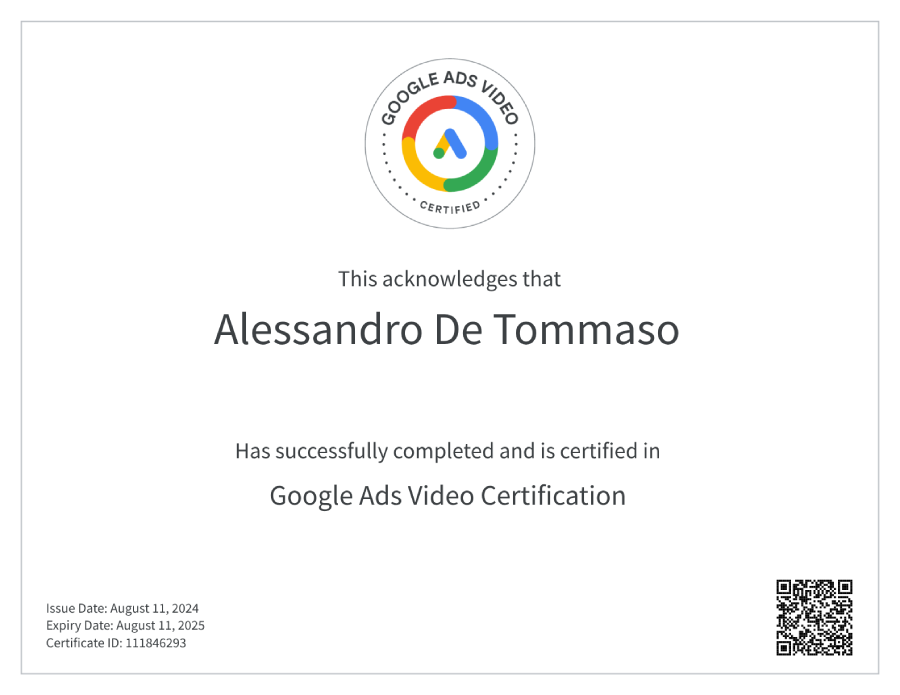 Google Ads Video Certification